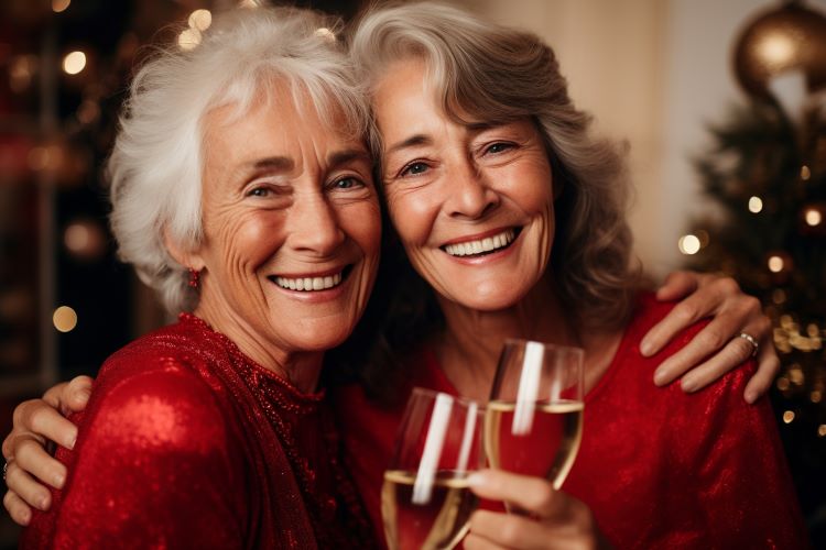 happy seniors overcome holiday loneliness